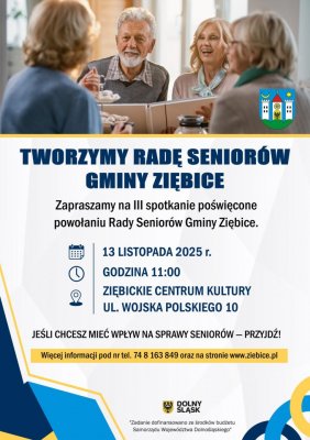 Spotkanie poświęcone powołaniu Rady Seniorów Gminy Ziębice